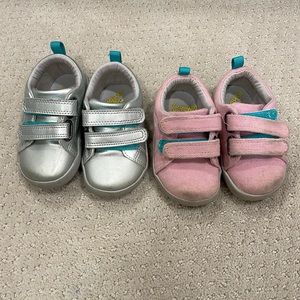 2 pairs of Ten Littles shoes for toddler girl size 5.5